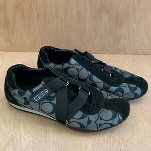 Coach Womens Black Gray Casual Streetwear Shoes Size 7.5